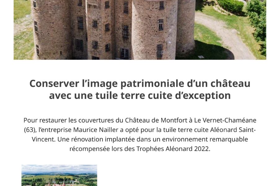 Wienerberger : Conserver l’image patrimoniale d’un château avec une tuile terre cuite d’exception.